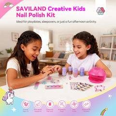 SAVILAND Kids Nail Polish Kit six colors for creative combos