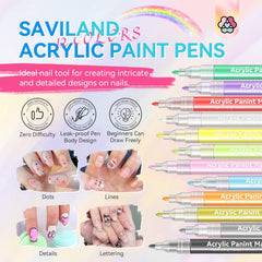 SAVILAND 0.7mm tip closeup highlights fine detailing for intricate designs
