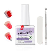 SAVILAND SSPro X Dip Powder Remover jar demonstrates gentle dip removal for healthy nails.