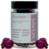 SAVION Rosemary Oil Capsule close-up showing nourishing blend for healthier strands