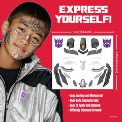 Savvi Transformers action design face tattoo for imaginative play and easy costume accents.