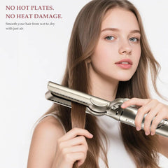 SAZIKA Wet hair styling with FlexStyle attachment enables quick, frizz-free results.