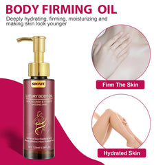 SBONFE oil massaged onto the arm for firming texture