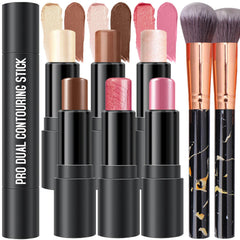 Scarman 6 Colors Cream Contour Stick Set palette offers versatile shades for sculpted looks.