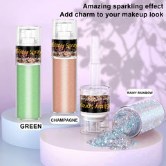 Scarman Glint-Rainbow body glitter delivers radiant skin shine in any lighting.