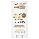 Schmidt's Vanilla Oat Milk deodorant stick for smooth application and all-day odor control.