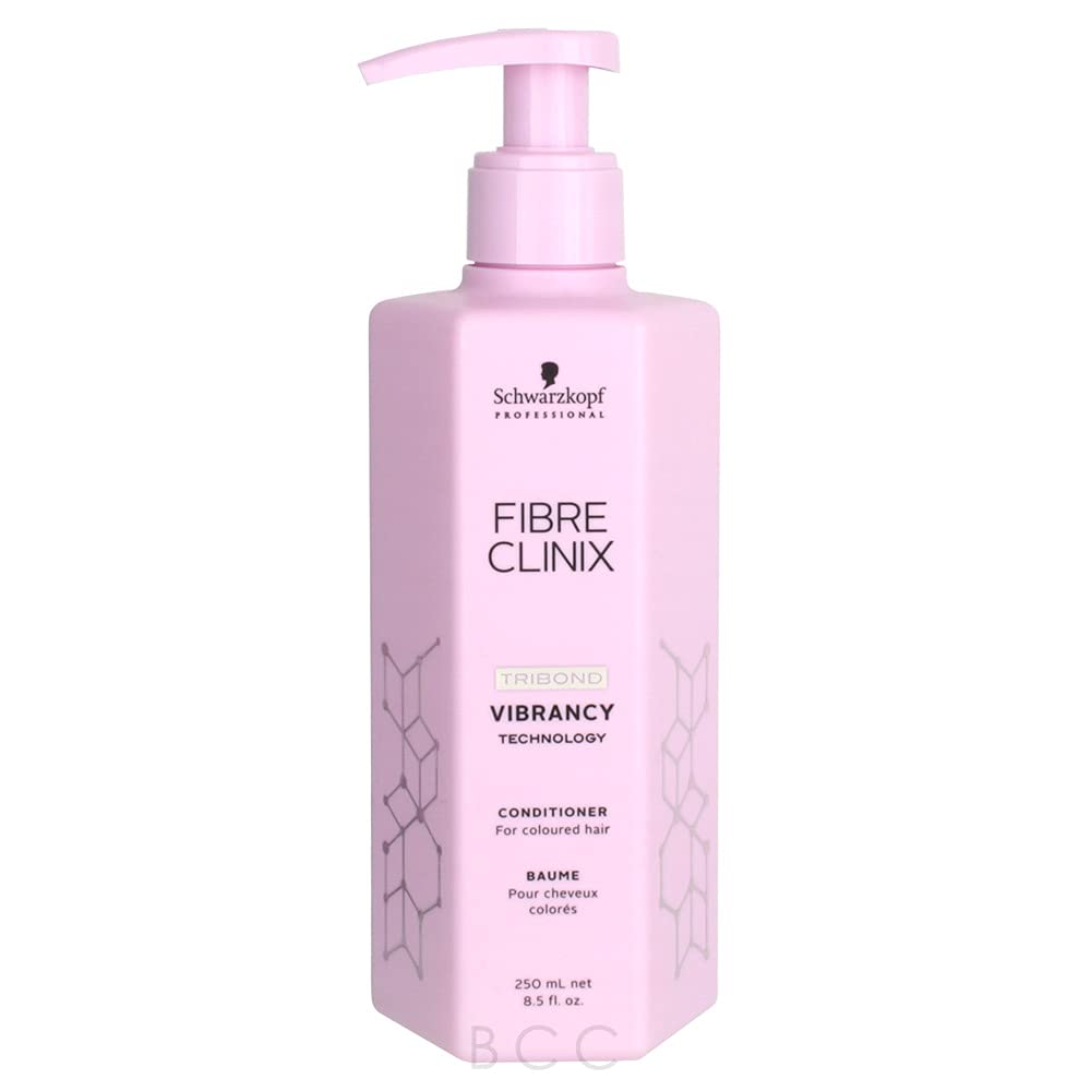 Schwarzkopf Fibre Clinix Vibrancy Conditioner bottle pour detangles color-treated hair.