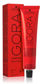 Schwarzkopf Igora Royal 4-0 color tube for even, long-lasting medium brown shade.
