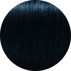 Igora Royal blue-black shade demonstrating vibrant color and gray hair coverage.