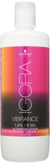 Schwarzkopf Igora Royal Vibrance Activating Lotion bottle pour enables precise mixing for dark hair.