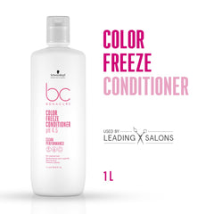 Schwarzkopf Professional Bonacure Color Freeze label close-up with pH 4.5 information and color care