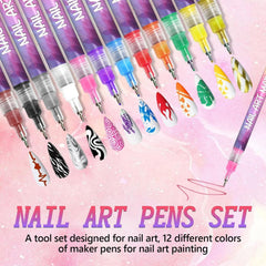 ScontLuy doodle-nail-pen-collection offers versatile tools for freehand designs.