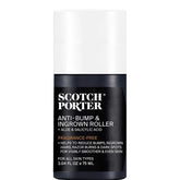Scotch Porter anti-bump roller face closeup for smoother post-shave skin.