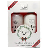 Scottish Fine Soaps Au Lait hand wash bottle pump for easy daily cleansing.