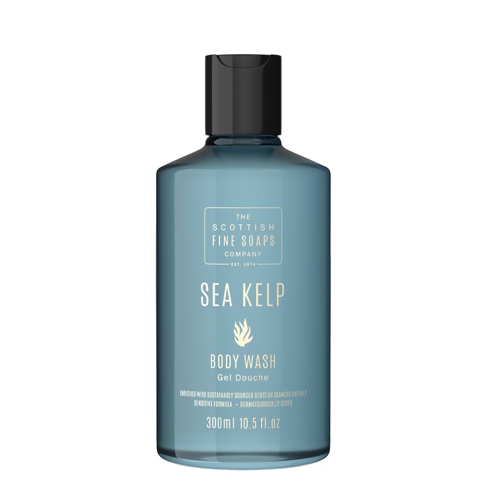 Scottish Fine Soaps Sea Kelp Marine Body Wash bottle pump for a spa-like refresh at home.
