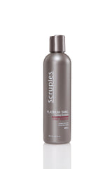 Scruples Platinum Shine Shampoo bottle for platinum hair toning and radiant shine.