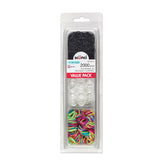 Conair Scunci clear elastic hair ties in black, clear, and multi colors for everyday hold.