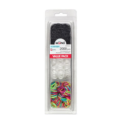 Conair Scunci clear elastic hair ties in black, clear, and multi colors for everyday hold.