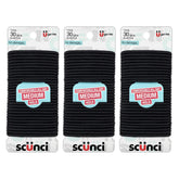 Scunci Effortless Beauty large no-damage elastics close-up for gentle, metal-free hold.