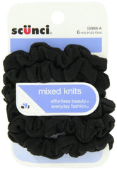 Scunci Effortless Beauty mini slinky black twisters keeping hair off the face during workouts