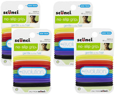 Scunci No-slip Grip Evolution jelly ponytailers in bright colors for active wear and daily styling