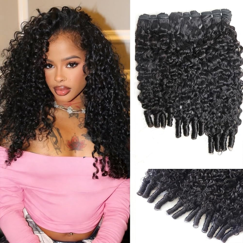 Sdferlin Burmese curly bundles 18 inch show natural bounce for seamless blend with your hair.