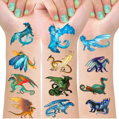 SDONY Wings of Fire tattoo sheet showcases bold kid-friendly designs for party fun