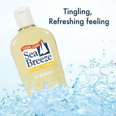 Sea Breeze Astringent Original label closeup showing classic design and branding.