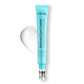 Seacall retinol eye cream bottle closeup showing anti-wrinkle care around the eye area.