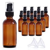Seafulee amber glass pump bottle 60ml for lotions and serums