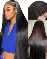 Sealusa 30-inch lace front wig close-up shows virgin hair with natural movement