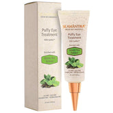 SEAMANTIKA Puffy Eye Treatment jar closeup showing hydrating under-eye cream.