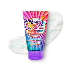 Seastar Sparkle SPF 50 tube front view for sunny beach days.