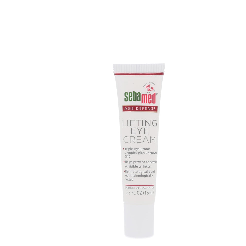 SEBAMED Anti Aging Q10 Eye Cream bottle with smooth texture and barrier protection