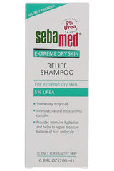 SEBAMED Extreme Dry Skin Relief Shampoo lather application demonstrating cleansing action