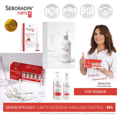 Seboradin lotion application massage demonstrates easy scalp coverage for regular growth-friendly care.