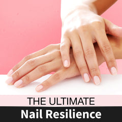 Brush applying Seche Forte base coat on nails for a smooth finish.