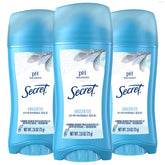 Secret antiperspirant for women unscented invisible solid 2.6 oz pack three for all-day protection