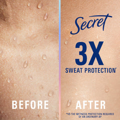 Secret Clinical Strength 3x sweat protection badge on packaging suggests strong protection