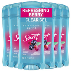 Secret Fresh bottle-front view with berry scent for all-day freshness