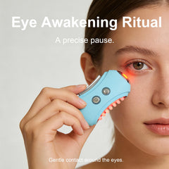 SEFVAKO rose quartz eye massager targets under-eye puffiness.