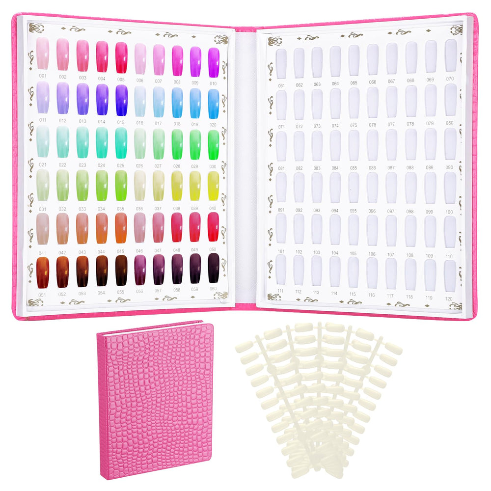 Segbeauty 120 color nail swatches display book cover showing organized color collection