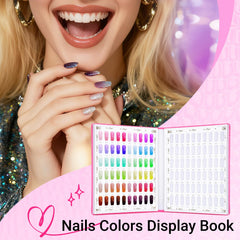Segbeauty nail tips 120 pcs pack inside the book for color visualization