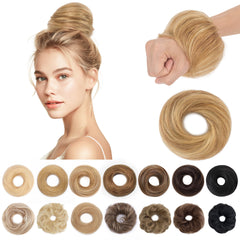 SEGO real human hair messy bun closeup shows natural texture for seamless blend