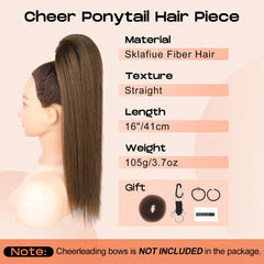SEIKEA ponytail extension clip system shows secure 2 BB clips for stable wear.
