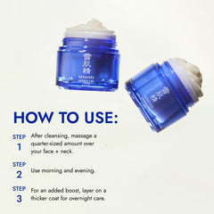 SEKKISEI Gel hydratant recharge, éclat translucide sur la peau.