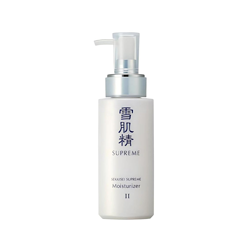 SEKKISEI Supreme Moisturizer bottle close-up showing silky hydration
