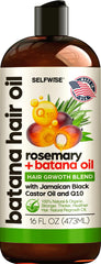 SELFWISE Batana Oil bottle close-up for scalp nourishment and stronger roots.