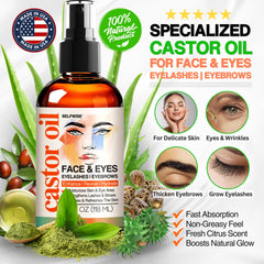 SELFWISE Organic Castor Oil Brow Conditioner supports fuller, defined brows.