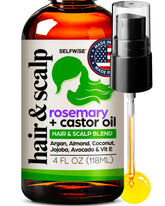 SELFWISE Organic Rosemary Oil bottle for nourishing scalp and hair growth